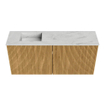 Mondiaz JOYA-DLUX 90cm meuble de toilette - couleur Chêne - Vasque FAYE position Gauche 1 trou de robinet couleur Opalo. SW1422123