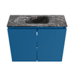 MONDIAZ TURE-DLUX Meuble toilette - 60cm - Jeans - EDEN - vasque Lava - position centrale - sans trou de robinet SW1103912