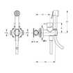 Raminex Tuka Tuka ensemble de douche WC comprenant mélangeur, support mural et douchette chromée GA57672