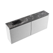 MONDIAZ TURE-DLUX meuble WC 120 cm Plata. Lavabo EDEN Lava position gauche. Avec 1 trou de robinet. SW1104019