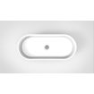 Arcqua Case vasque à poser - 60x26cm - Ovale - Marbre de synthèse Blanc Brillant SW767300