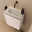 MONDIAZ TURE-DLUX Meuble toilette - 40cm - Rosee - EDEN - vasque Opalo - position centrale - sans trou de robinet SW1104486