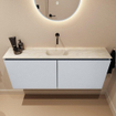 MONDIAZ TURE-DLUX Meuble WC 120 cm Clay. Lavabo EDEN Ostra position milieu. Sans trou de robinet. SW1104773