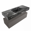 Mondiaz ALAN-DLUX Ensemble de meuble - 120cm - meuble Dark grey mat - 1 tiroir - Lavabo Cloud Lava suspendu - vasque Centre - 0 trous de robinet SW807990