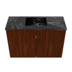 Mondiaz JOYA-DLUX 60cm meuble de toilette - couleur Ruby - Vasque FAYE position Milieu Sans trou de robinet couleur Lava. SW1423612