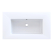 Arcqua Mira Lavabo encastré - 81x46x1.5cm - vasque simple - sans trou de robinet - marbre coulé - blanc mat SW1581352