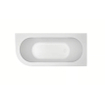 Wiesbaden Corner baignoire d'angle droite 180 x 80 cm Acrylique brillant blanc avec bonde brillant blanc SW158368
