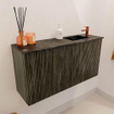 Mondiaz JOYA-DLUX Meuble de salle de bains 80cm - couleur Shadow - Vasque FAYE position Droite 1 trou de robinet couleur Lava SW1422830