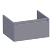 BRAUER Hope wastafelonderkast - 59x30x45.5cm - 1 softclose lade greeploos - 1 sifon uitsparing - mat grijs SW1198844