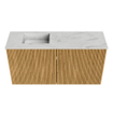 Mondiaz JOYA-DLUX 80cm meuble de salle de bains - couleur Oak - Vasque FAYE position Gauche 1 trou de robinet couleur Opalo. SW1422165