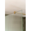 Fortifura Galeria Douche à l'italienne - 100x200cm - verre nervuré - Laiton brossé SW877047