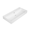 Saniclass Levina Meuble lavabo - 100.5x47x12cm - trop-plein - 1 lavabo - sans trou de robinet - céramique - blanc brillant SW1382549