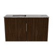 Mondiaz JOYA-DLUX 70cm meuble de salle de bains - couleur Walnut - Vasque FAYE position Gauche Sans trou de robinet couleur Sombra. SW1424720