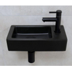 Wiesbaden Mini Rhea Pack lave-mains complet 36x18x9cm trou de robinet droite noir mat SW522583