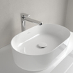 Villeroy & Boch Collaro lavabo à poser - ovale 56x36cm - sans trop-plein sans trou de robinet CeramicPlus blanc SW358399