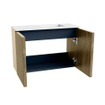 Mondiaz JOYA 60cm meuble de salle de bains - couleur Dusk - Vasque FAYE position Droite Sans trou de robinet couleur Talc. SW1421595