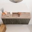 Mondiaz JOYA-DLUX 90cm toiletmeubel - kleur Shadow - Wastafel FAYE positie Midden 1 kraangat kleur Arena. SW1424806