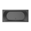 Baignoire Xenz Lagoon - 190x90cm - avec trop-plein - sans bonde - Acrylique Ebony mat SW103409