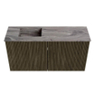 Mondiaz JOYA-DLUX Meuble de toilette 80cm - couleur Shadow - Lavabo FAYE position Gauche Sans trou de robinet couleur Sombra. SW1425204