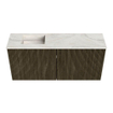 Mondiaz JOYA-DLUX 90cm meuble de toilette - couleur Shadow - Vasque FAYE position Gauche Sans trou de robinet couleur Ostra. SW1422993