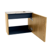 Mondiaz JOYA-DLUX 50cm toiletmeubel - kleur Oak - Wastafel FAYE positie Rechts 1 kraangat kleur Nata. SW1424009