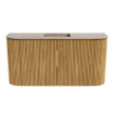 Mondiaz JOYA-DLUX 83.2cm toiletmeubel - ronding links en rechts kleur Oak - Wastafel FAYE positie Midden Zonder kraangat kleur Saba. SW1424221