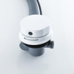 FugaFlow Eccelente Acces Ensemble de vidage de baignoire - commande rotative - prolongé - blanc mat SW1451405