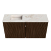 Mondiaz JOYA-DLUX Meuble de salle de bains 80cm - couleur Walnut - Vasque FAYE position Gauche Sans trou de robinet couleur Frappe SW1422265