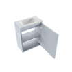 MONDIAZ TURE-DLUX Meuble toilette - 40cm - Clay - EDEN - vasque Opalo - position centrale - sans trou de robinet SW1104243