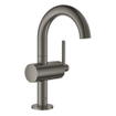 GROHE Atrio Wastafelkraan Opbouw - uitloop 12.5cm - M-size - push open - brushed hard graphite SW224945