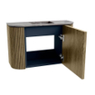 Mondiaz JOYA-DLUX 63.2cm meuble de toilette - arrondis gauche et droite couleur Dusk - Vasque FAYE position Milieu Sans trou de robinet couleur Sombra. SW1426174
