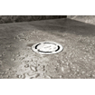 Easy Drain Aqua Round siphon de sol avec partie de finition en ABS avec grille en inox et sortie latérale Ø10cm profondeur d'installation 65 101mm garde d'eau 50 à 25mm 2302707