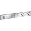 Hansgrohe RainSelect afbouwdeel voor inbouw douchekraan thermostatisch voor 5 functies 66.9x90cm zwart/chroom SW157095