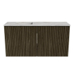 Mondiaz JOYA-DLUX Meuble de salle de bains - 80cm - couleur Shadow - Vasque FAYE position Gauche 1 trou de robinet couleur Glace. SW1422784