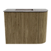 Mondiaz JOYA-DLUX Meuble de salle de bains 51.6cm - arrondi droit couleur Dusk - Vasque FAYE position Gauche 1 trou de robinet couleur Oza SW1425994