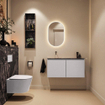 MONDIAZ TURE-DLUX 100cm toiletmeubel Cale. EDEN wastafel Lava positie links. Zonder kraangat. SW1103725