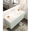 Mondiaz VICA Ensemble de meuble de salle de bain - 120cm - meuble sous-vasque gris - 2 tiroirs - lavabo lune milieu - sans trou de robinet version XL 60cm de haut SW1090861