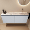 MONDIAZ TURE-DLUX Meuble toilette - 120cm - Clay - EDEN - vasque Glace - position droite - sans trou de robinet SW1103209