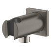 GROHE Rainshower Coude mural - 1/2" - avec support - rosace carrée - Hard graphite brossé SW1077387