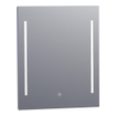 BRAUER Pyrite miroir - 60x70cm - rectangulaire - avec éclairage LED direct avec fonction de gradation et commande tactile SW278186