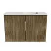 Mondiaz JOYA-DLUX 60cm toiletmeubel - kleur Dusk - Wastafel FAYE positie Rechts Zonder kraangat kleur Ostra. SW1423365