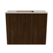 Mondiaz JOYA-DLUX 50cm toiletmeubel - kleur Walnut - Wastafel FAYE positie Links Zonder kraangat kleur Arena. SW1424324