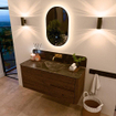 Mondiaz CIRO-DLUX Badkamermeubelset - 120x45x50cm - Solid surface wastafel Lava - 1 wasbak Midden - zonder kraangaten - 2 lades - Dusk SW1533038
