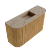 Mondiaz JOYA-DLUX 73.2cm meuble de toilette - arrondi gauche et droite couleur Oak - Vasque FAYE position Milieu Sans trou de robinet couleur Arena. SW1423893