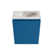 MONDIAZ TURE-DLUX Meuble toilette - 40cm - Jeans - EDEN - vasque Glace - position droite - 1 trou de robinet SW1103336