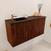 Mondiaz JOYA 80cm meuble de toilette - couleur Ruby - Vasque FAYE position Gauche 1 trou de robinet couleur Urban. SW1421800