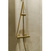Fortifura Calvi Ensemble de douche thermostatique avec Tête de douche pluie ronde de 25 cm et douchette à main, en laiton brossé PVD SW788000