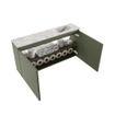 MONDIAZ TURE-DLUX Meuble toilette - 100cm - Army - EDEN - vasque Glace - position droite - 1 trou de robinet SW1103187