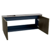 Mondiaz JOYA-DLUX Meuble de salle de bains 111.6cm - arrondi droit couleur Shadow - Vasque FAYE position Gauche 1 trou de robinet couleur Oza SW1425070
