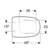 Geberit Citterio closetzitting softclosing scharnier wit SW297128